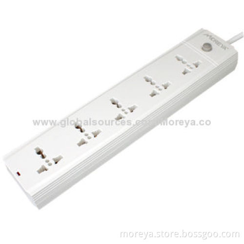 Power Strip of Universal Standard, 5 Socket Outlets, ABS Plastic, Overload ProtectionNew